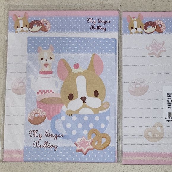 "My Sugar Bulldog" puppy dog & desserts letter set - Picture 1 of 2